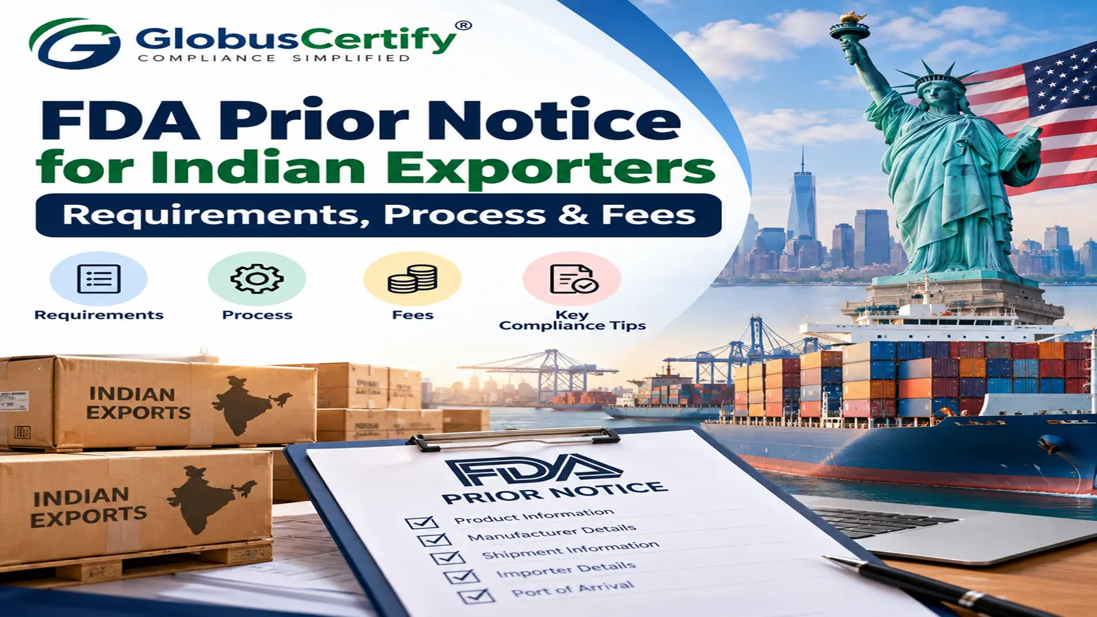 FDA Prior Notice for Indian Exporters: Requirements, Process & Fees