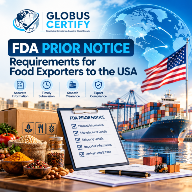 FDA Prior Notice Requirements for Food Exporters to the USA